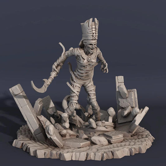 3D Printed Print Your Monsters Mummy Nephytis, Queen of the Stands  28mm - 32mm D&D Wargaming - 3D Printing Boss 