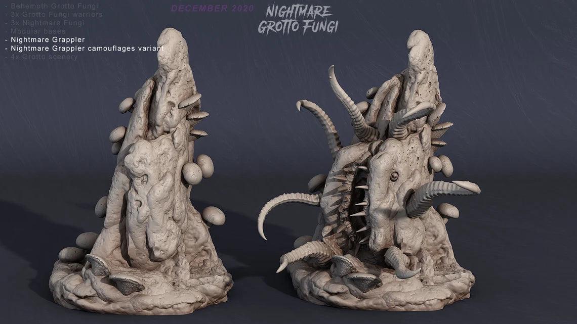 3D Printed Print Your Monsters Nightmare Grappler Fungi Nightmare Grotto Fungi 28mm - 32mm D&D Wargaming - 3D Printing Boss 