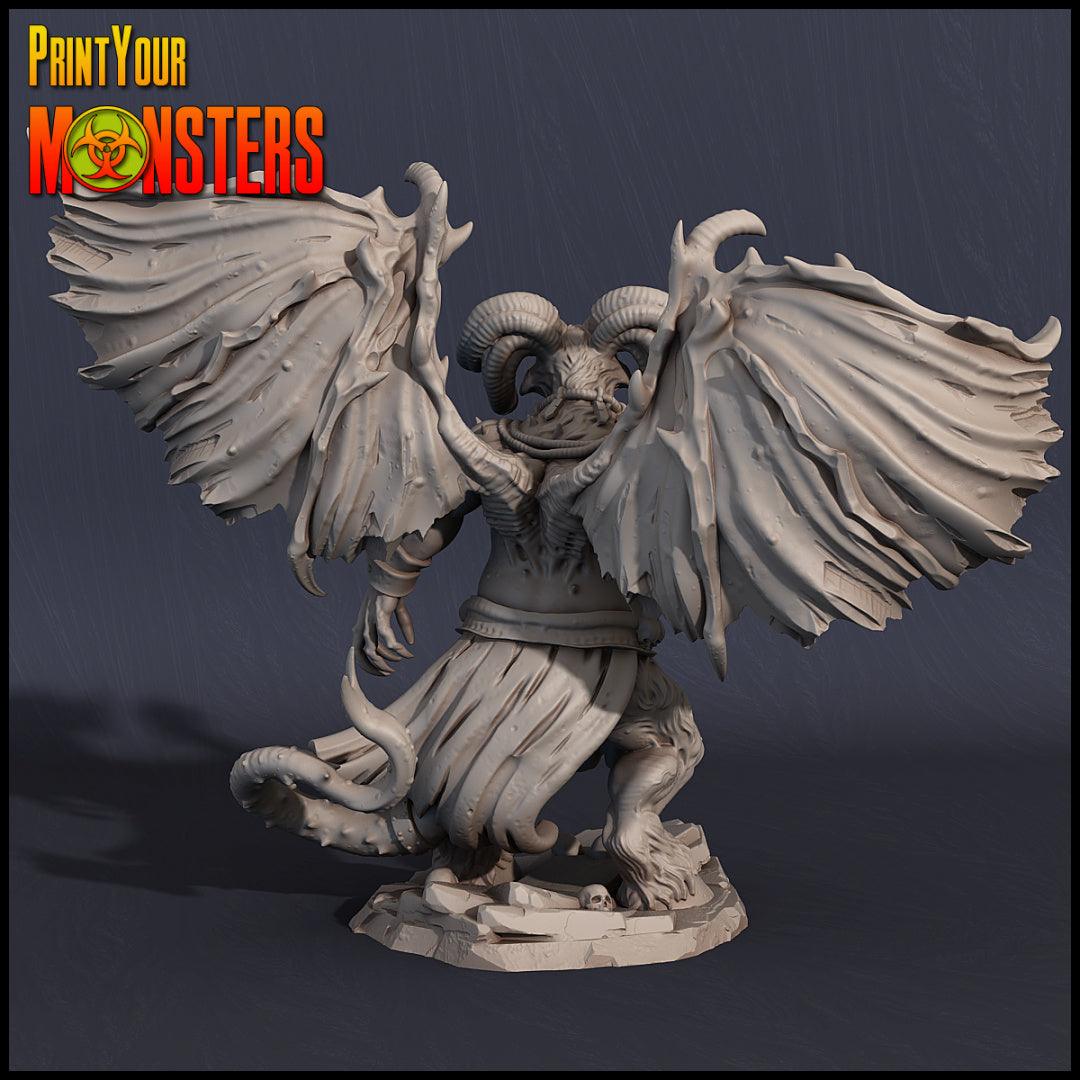 3D Printed Print Your Monsters Orcus Demon 28mm - 32mm D&D Wargaming - 3D Printing Boss 
