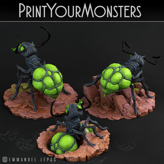 3D Printed Print Your Monsters Poisonous Ants Total Insects 28mm - 32mm D&D Wargaming - 3D Printing Boss 