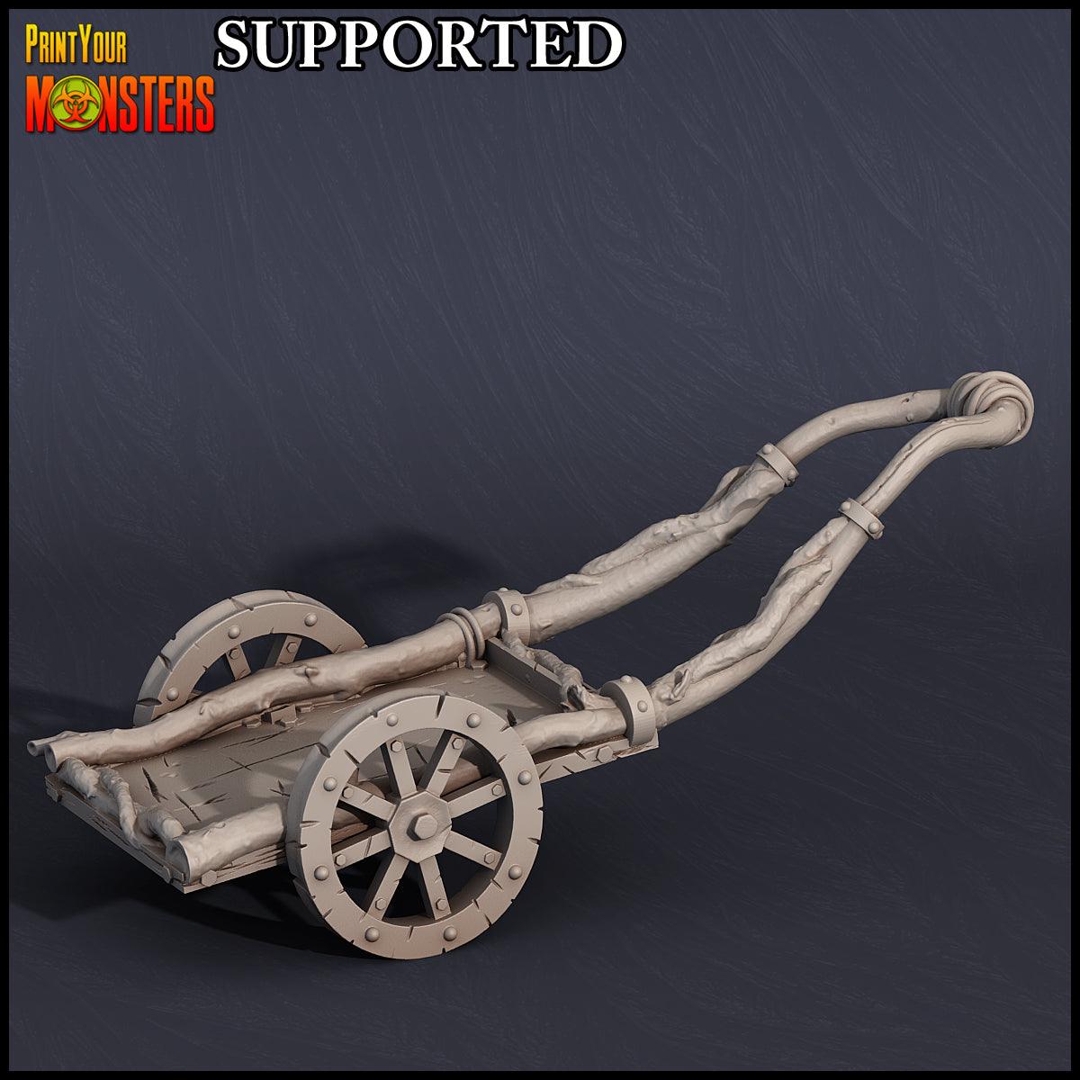 3D Printed Print Your Monsters Pumpkin Chariot and Heads Pumpkins Attack Pack 28mm - 32mm D&D Wargaming - 3D Printing Boss 