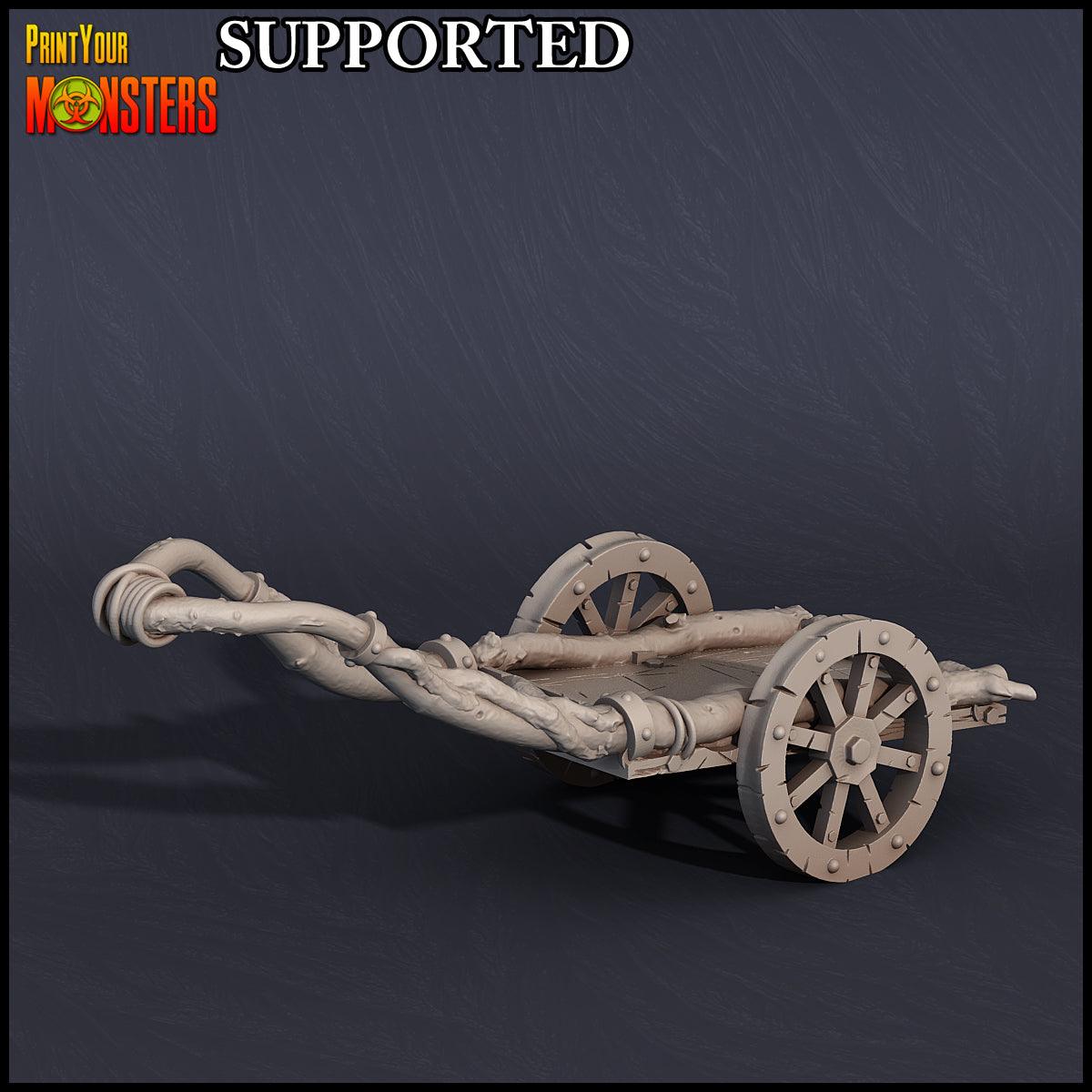 3D Printed Print Your Monsters Pumpkin Chariot and Heads Pumpkins Attack Pack 28mm - 32mm D&D Wargaming - 3D Printing Boss 