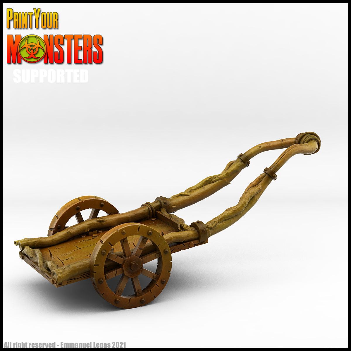 3D Printed Print Your Monsters Pumpkin Chariot and Heads Pumpkins Attack Pack 28mm - 32mm D&D Wargaming - 3D Printing Boss 
