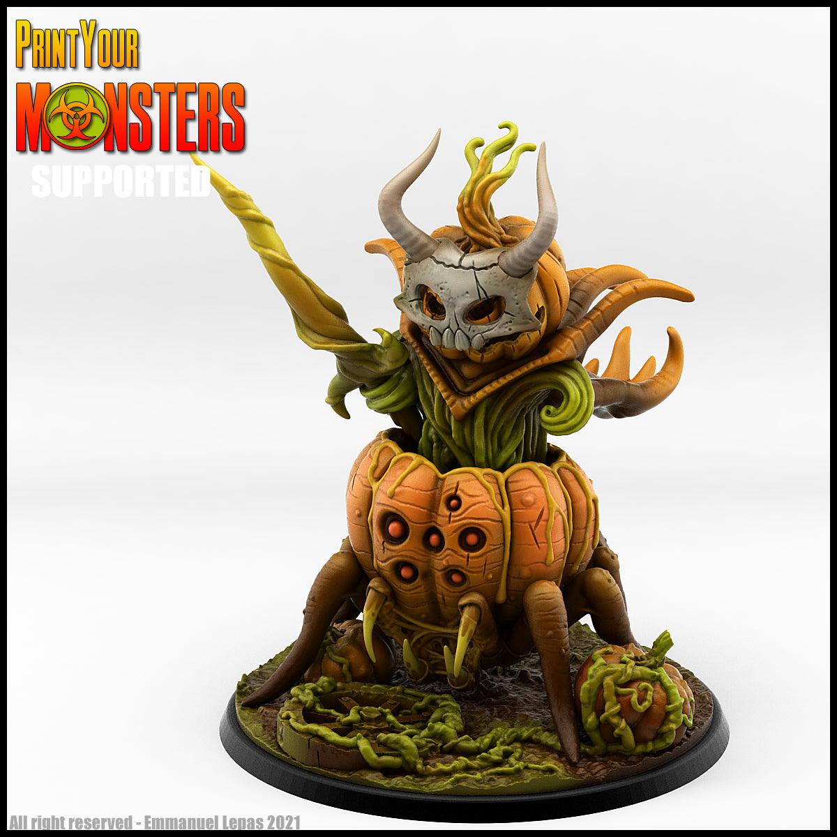 3D Printed Print Your Monsters Pumpkin Lord Pumpkins Attack Pack 28mm - 32mm D&D Wargaming - 3D Printing Boss 