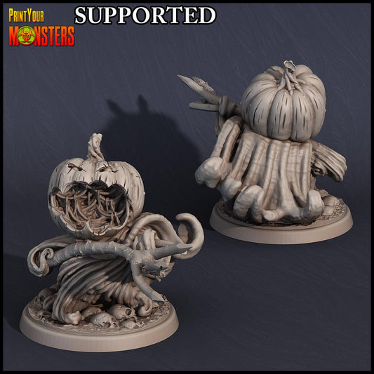 3D Printed Print Your Monsters Pumpkin Soldier Fork Pumpkins Attack Pack 28mm - 32mm D&D Wargaming - 3D Printing Boss
