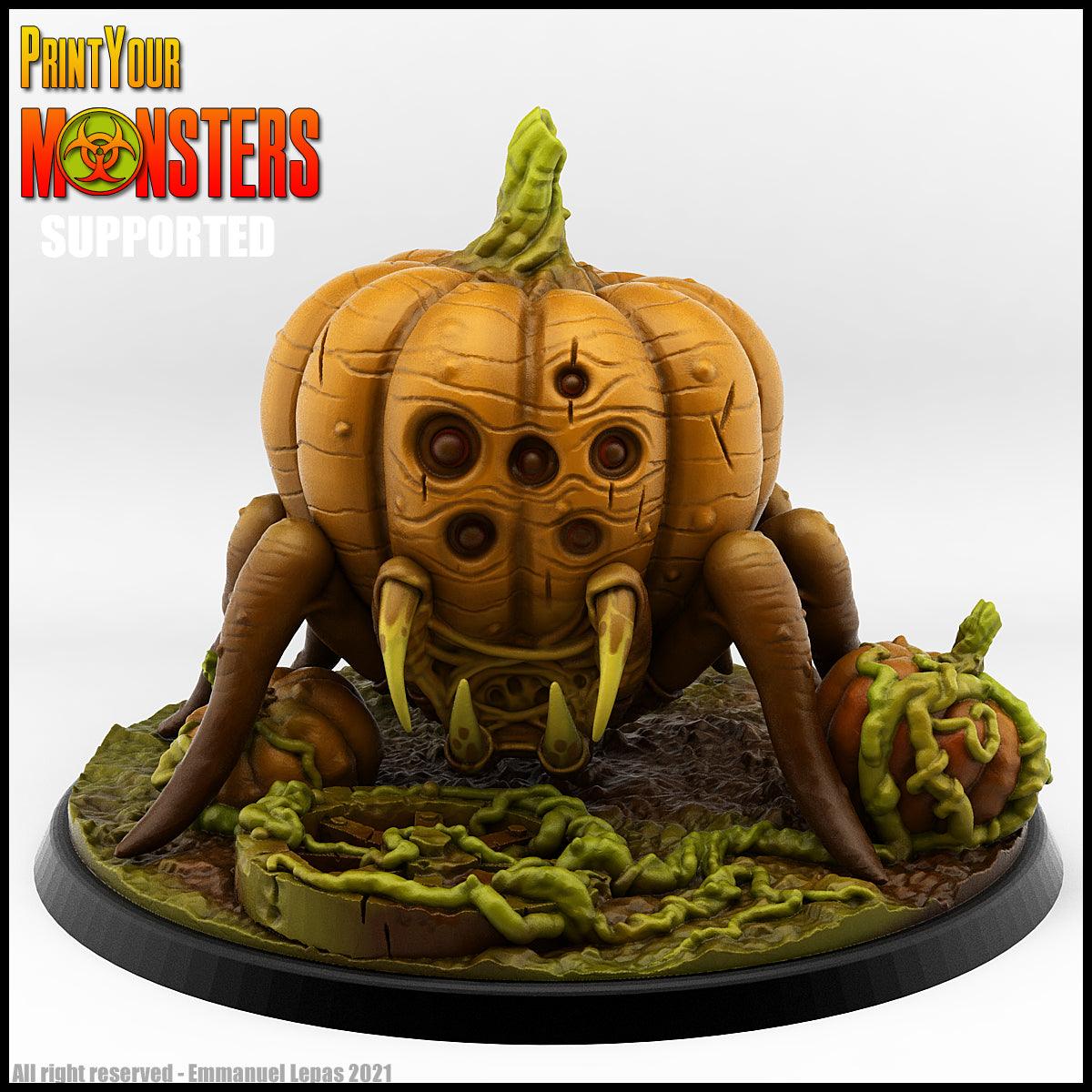 3D Printed Print Your Monsters Pumpkin Spider Pumpkins Attack Pack 28mm - 32mm D&D Wargaming - 3D Printing Boss 