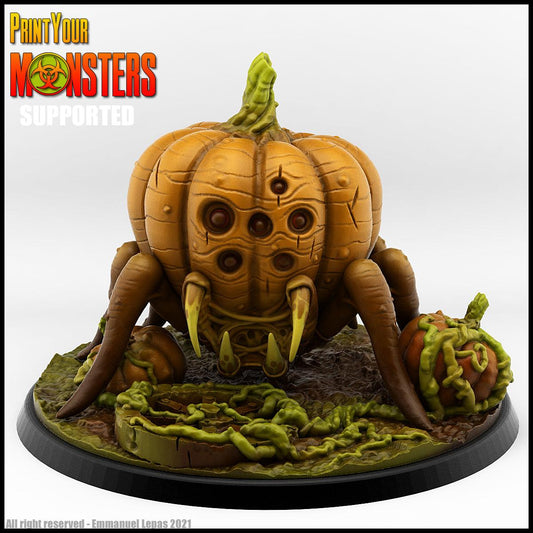 3D Printed Print Your Monsters Pumpkin Spider Pumpkins Attack Pack 28mm - 32mm D&D Wargaming - 3D Printing Boss 