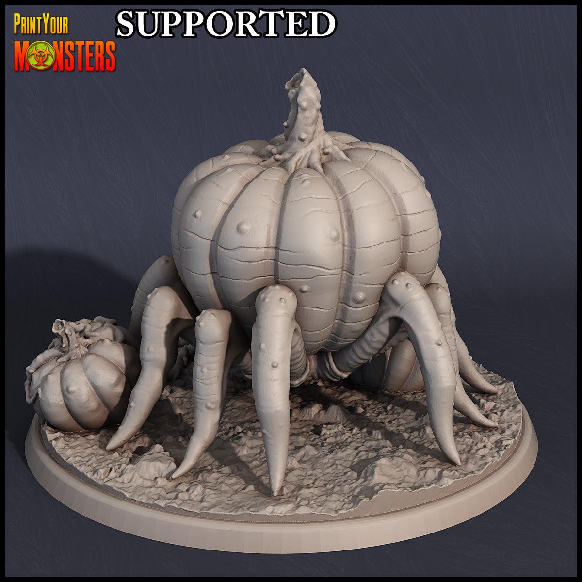 3D Printed Print Your Monsters Pumpkin Spider Pumpkins Attack Pack 28mm - 32mm D&D Wargaming - 3D Printing Boss 