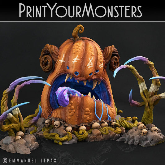 3D Printed Print Your Monsters Pumpkins Attack Pack II Set 28mm - 32mm D&D Wargaming - 3D Printing Boss 