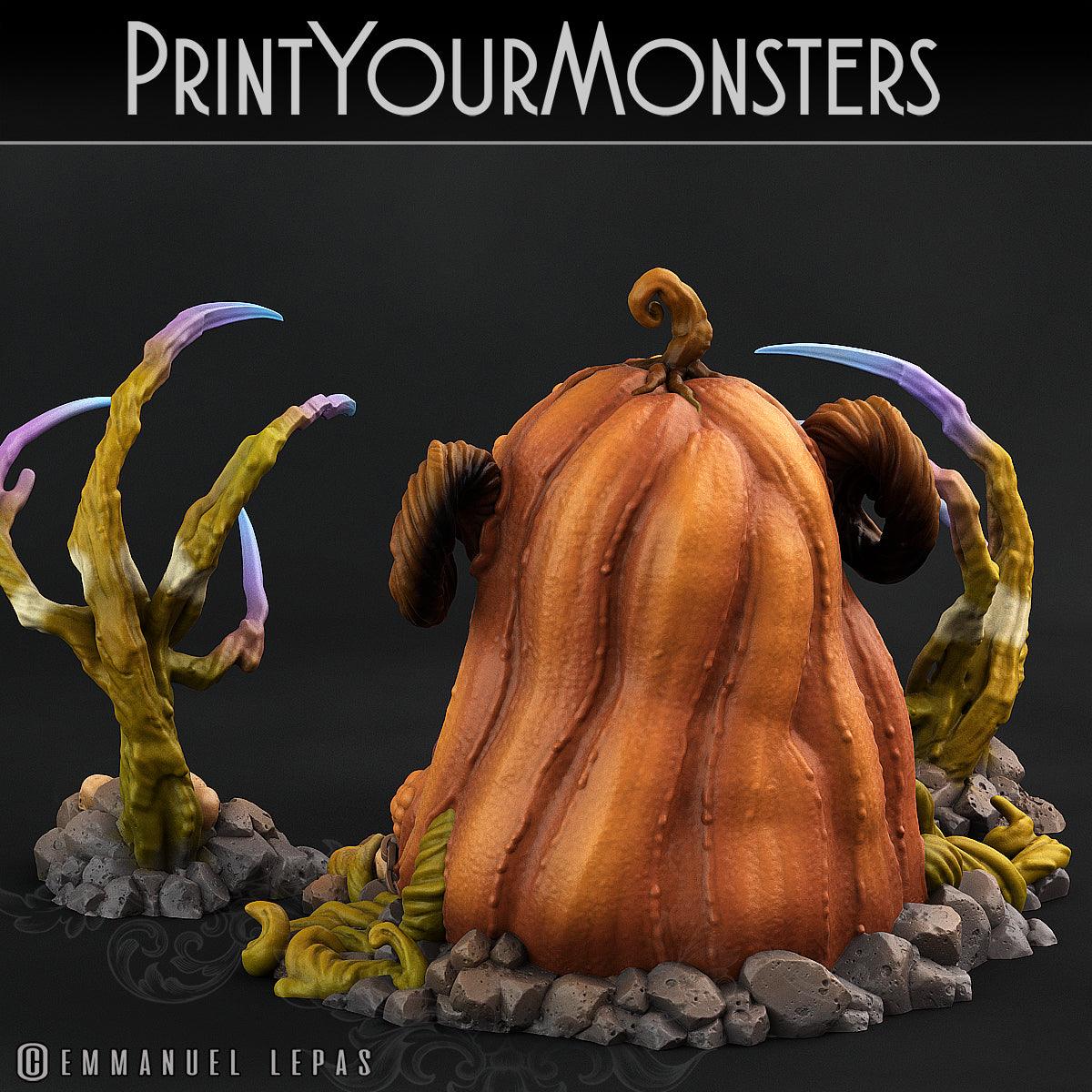 3D Printed Print Your Monsters Pumpkins Attack Pack II Set 28mm - 32mm D&D Wargaming - 3D Printing Boss 
