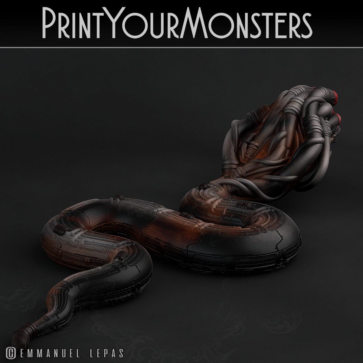 3D Printed Print Your Monsters Sentinel Viper Total Serpents 28mm - 32mm D&D Wargaming - 3D Printing Boss 