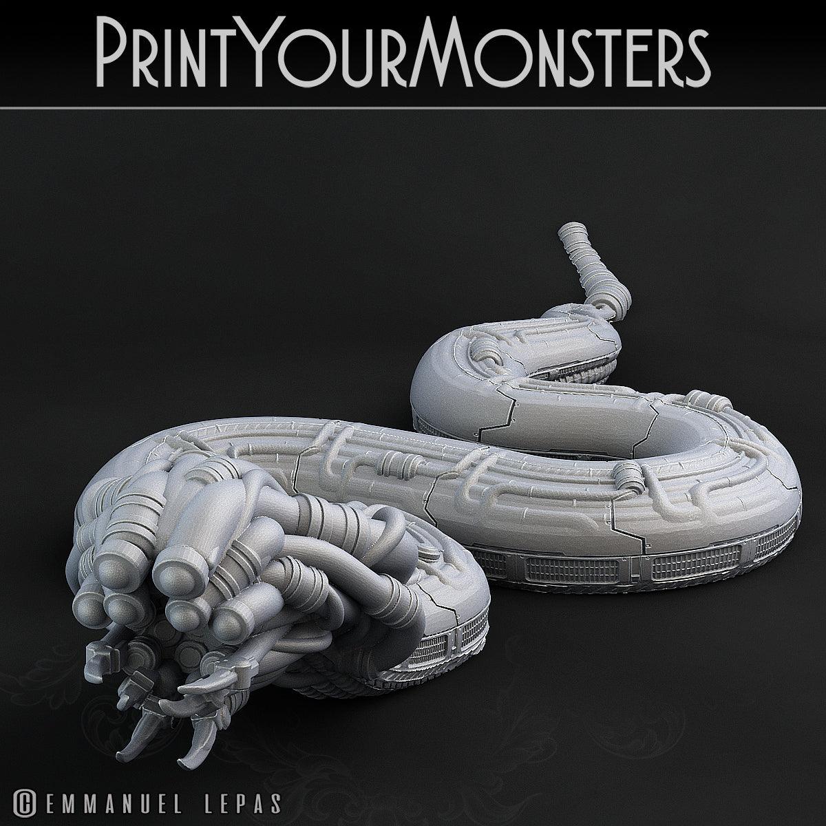 3D Printed Print Your Monsters Sentinel Viper Total Serpents 28mm - 32mm D&D Wargaming - 3D Printing Boss 