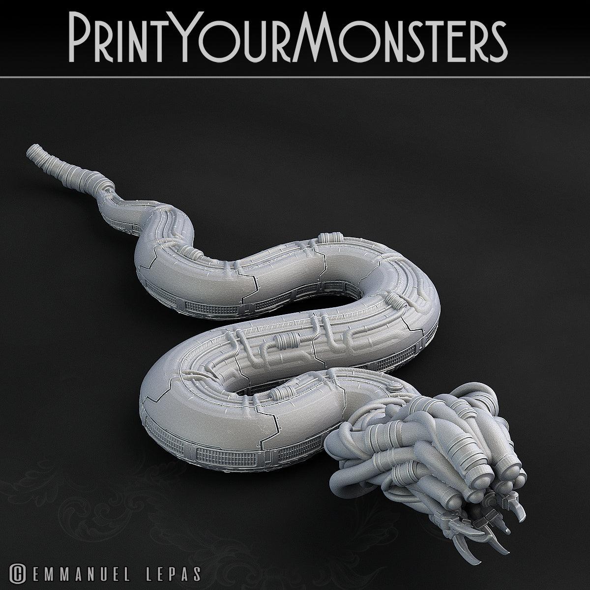 3D Printed Print Your Monsters Sentinel Viper Total Serpents 28mm - 32mm D&D Wargaming - 3D Printing Boss 