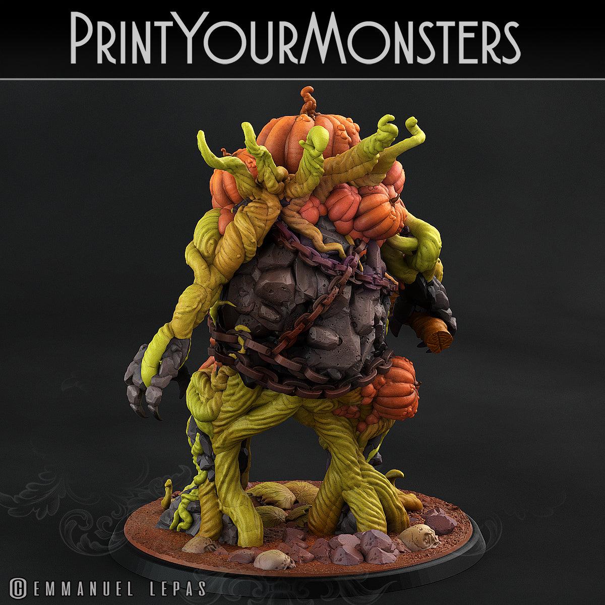 3D Printed Print Your Monsters Smiling Killer Pumpkin Attack Pack II 28mm - 32mm D&D Wargaming - 3D Printing Boss 