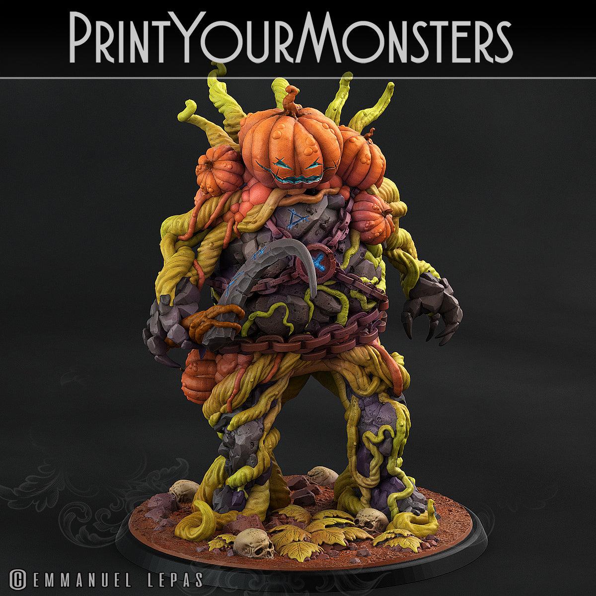 3D Printed Print Your Monsters Smiling Killer Pumpkin Attack Pack II 28mm - 32mm D&D Wargaming - 3D Printing Boss 