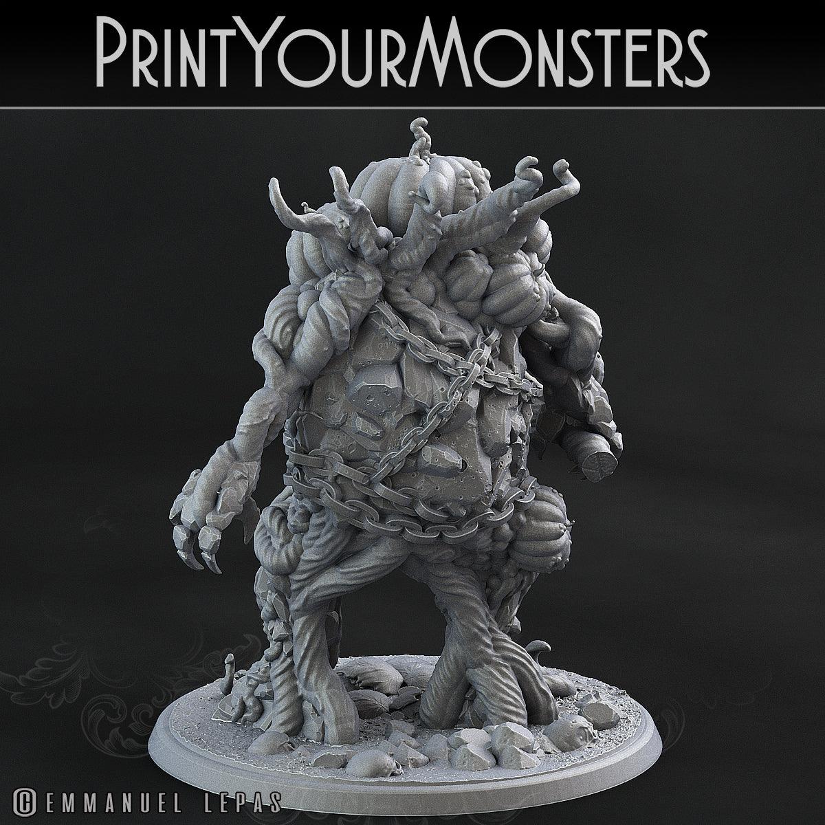 3D Printed Print Your Monsters Smiling Killer Pumpkin Attack Pack II 28mm - 32mm D&D Wargaming - 3D Printing Boss 