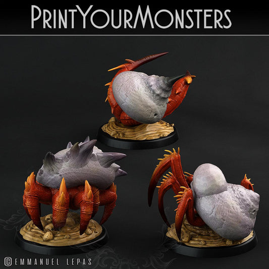 3D Printed Print Your Monsters Snails Lurkers of the Deep 28mm - 32mm D&D Wargaming - 3D Printing Boss 