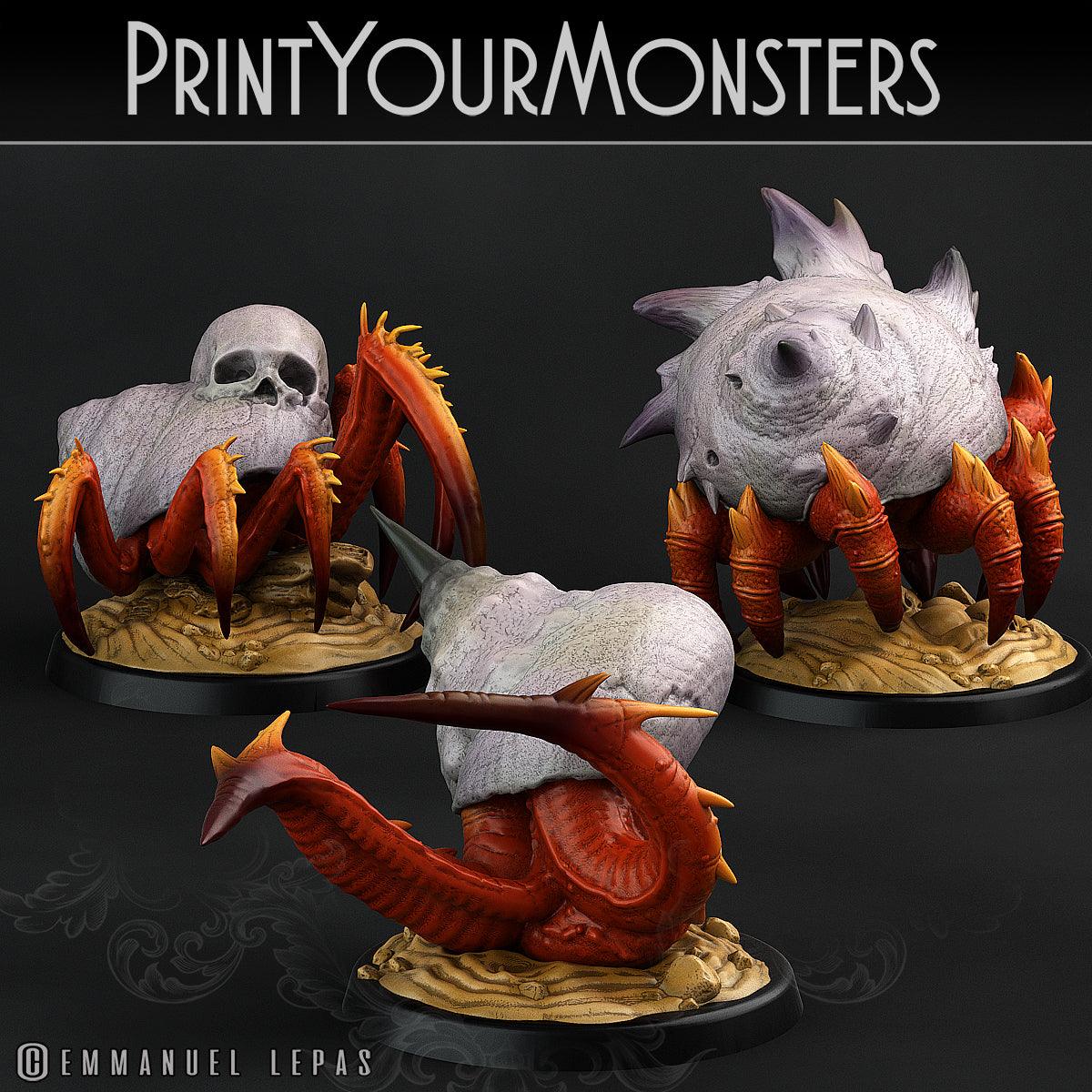 3D Printed Print Your Monsters Snails Lurkers of the Deep 28mm - 32mm D&D Wargaming - 3D Printing Boss 