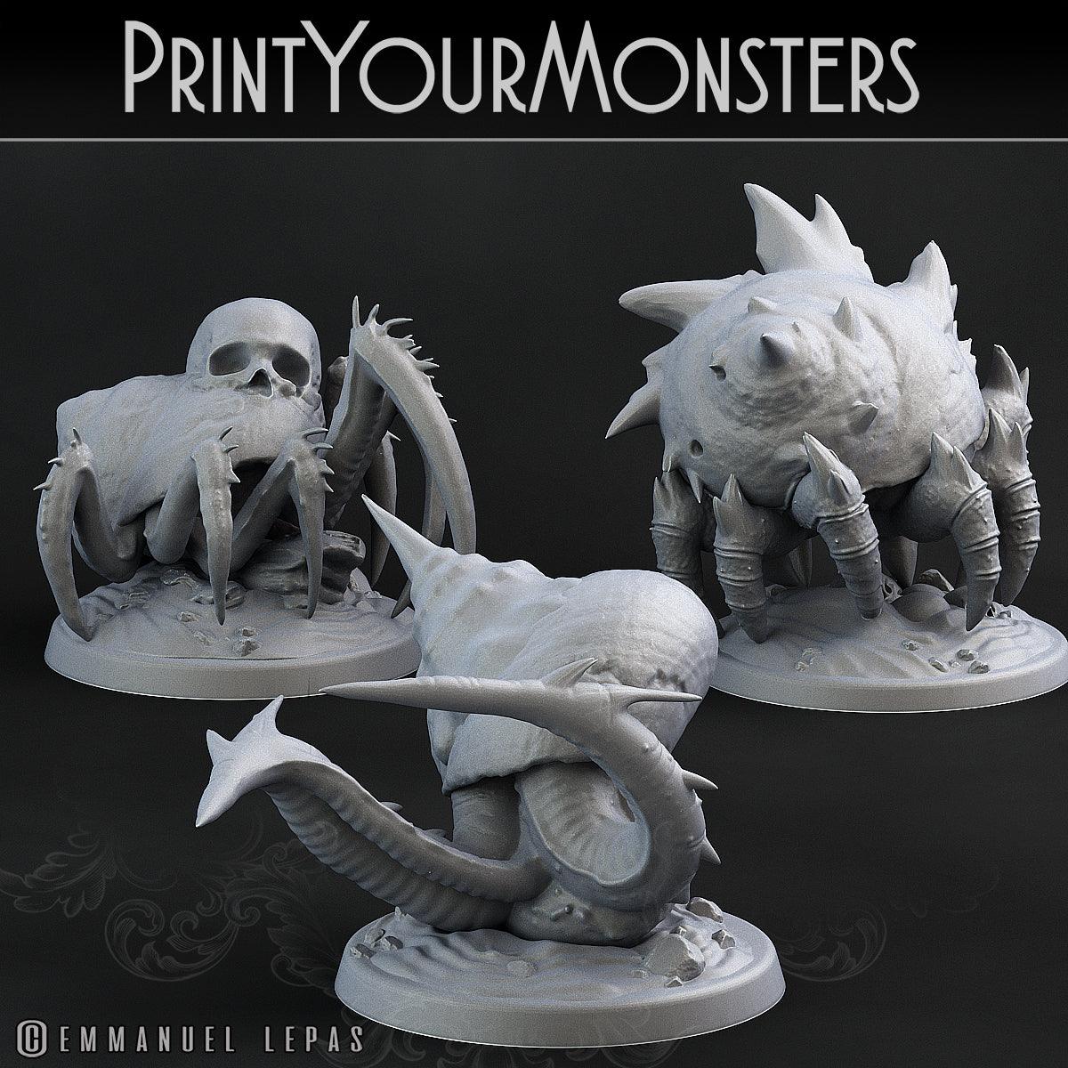3D Printed Print Your Monsters Snails Lurkers of the Deep 28mm - 32mm D&D Wargaming - 3D Printing Boss 