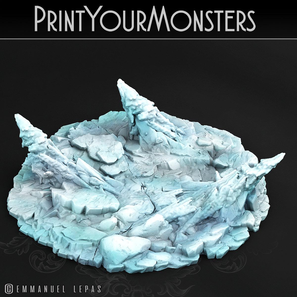 3D Printed Print Your Monsters Snowdevil Adult Spider 28mm - 32mm D&D Wargaming - 3D Printing Boss 