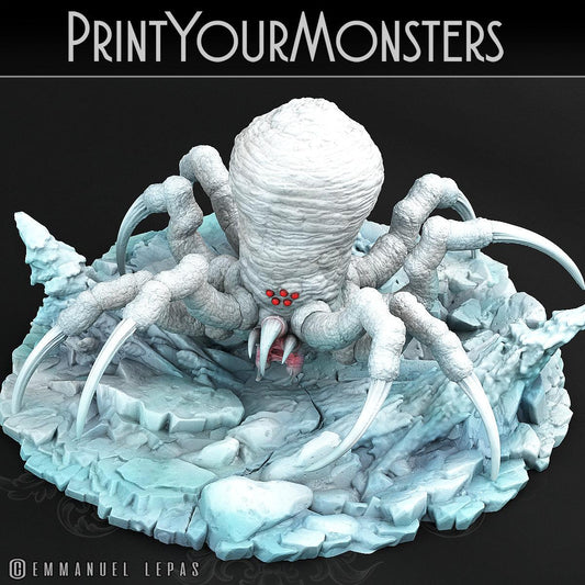 3D Printed Print Your Monsters Snowdevil Adult Spider 28mm - 32mm D&D Wargaming - 3D Printing Boss 