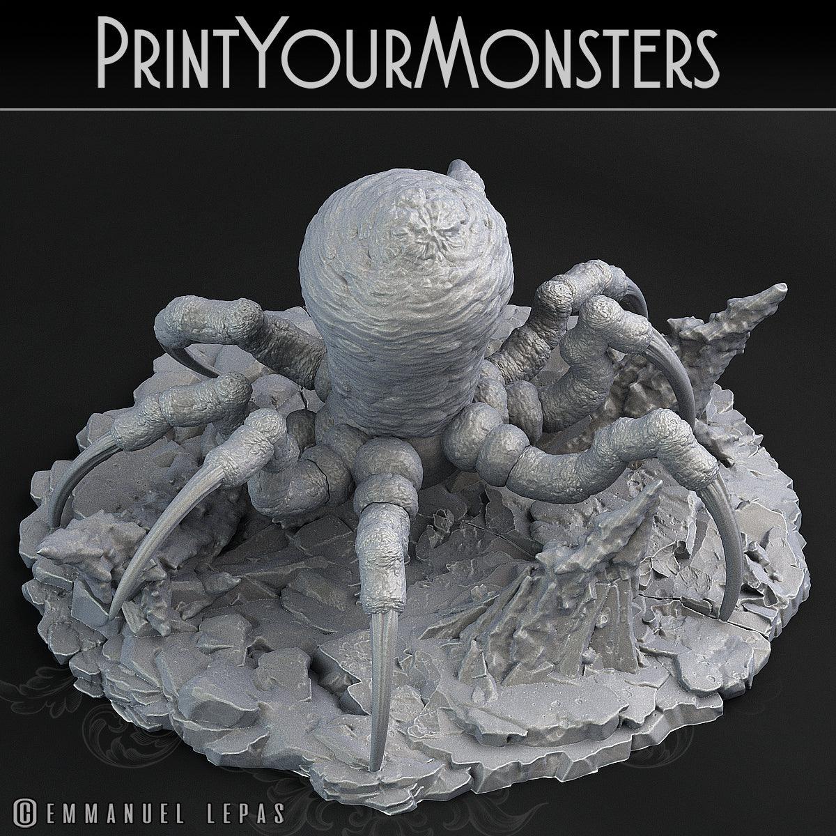 3D Printed Print Your Monsters Snowdevil Adult Spider 28mm - 32mm D&D Wargaming - 3D Printing Boss 