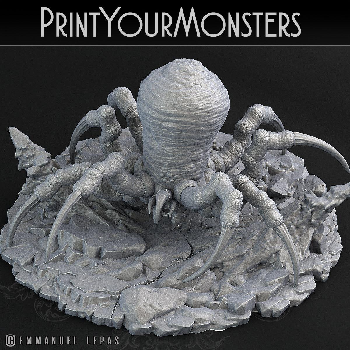 3D Printed Print Your Monsters Snowdevil Adult Spider 28mm - 32mm D&D Wargaming - 3D Printing Boss 