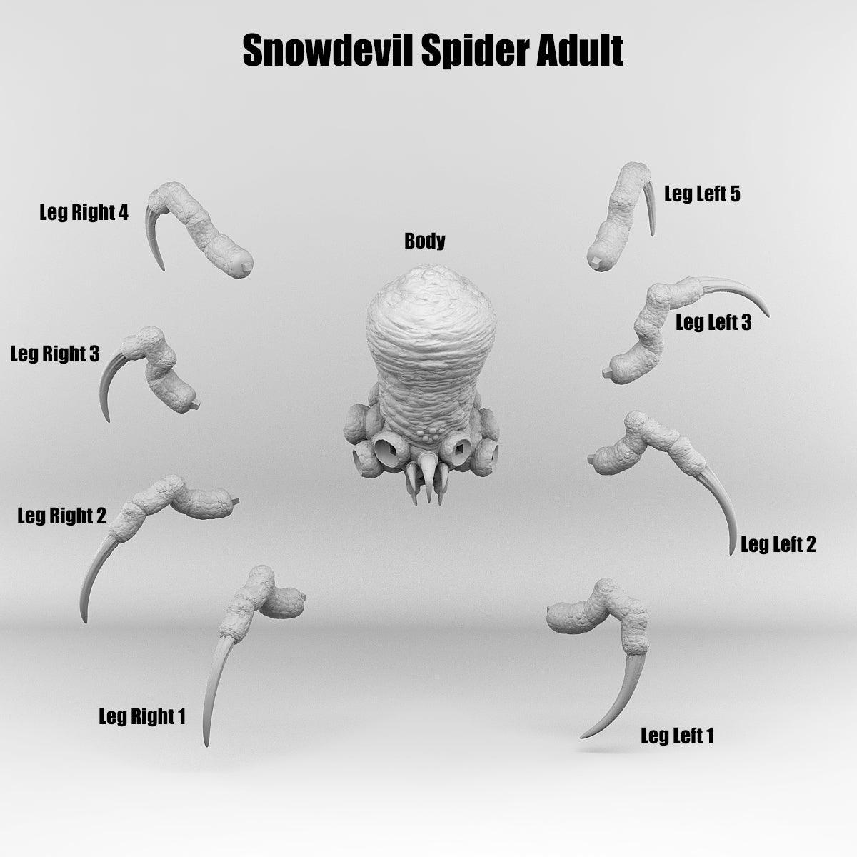 3D Printed Print Your Monsters Snowdevil Adult Spider 28mm - 32mm D&D Wargaming - 3D Printing Boss 