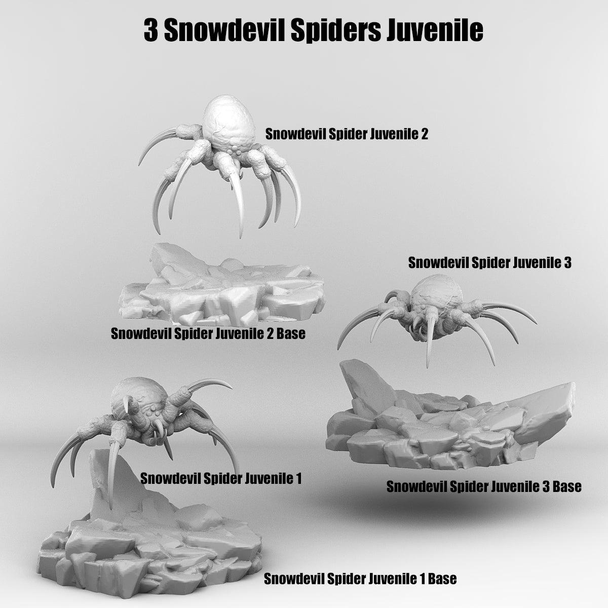 3D Printed Print Your Monsters Snowdevil Spiders Juvenile 28mm - 32mm D&D Wargaming - 3D Printing Boss 