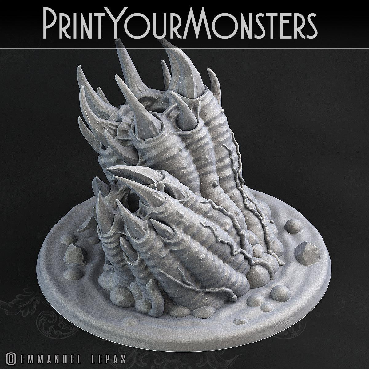 3D Printed Print Your Monsters Swamp Worms Total Worms 2 Set 28mm - 32mm D&D Wargaming - 3D Printing Boss 