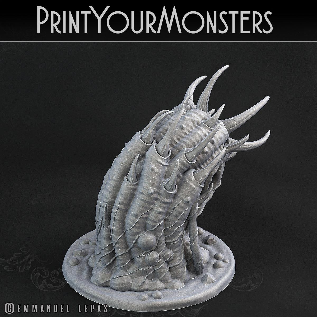 3D Printed Print Your Monsters Swamp Worms Total Worms 2 Set 28mm - 32mm D&D Wargaming - 3D Printing Boss 