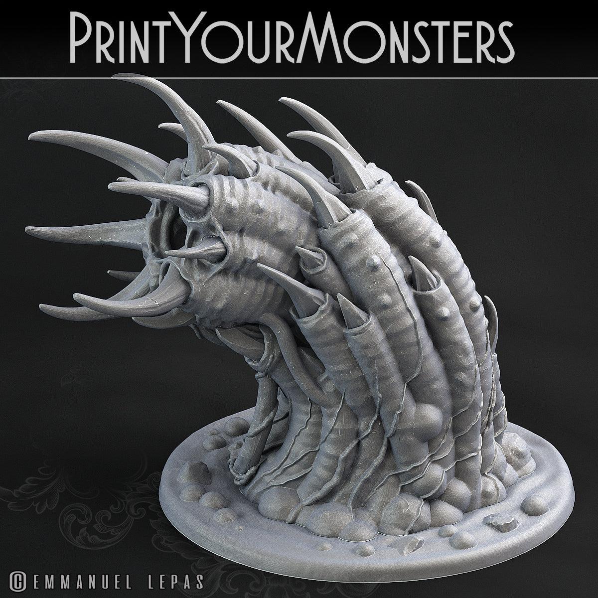 3D Printed Print Your Monsters Swamp Worms Total Worms 2 Set 28mm - 32mm D&D Wargaming - 3D Printing Boss 
