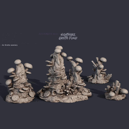 3D Printed Print Your Monsters Terrain Fungi Nightmare Grotto Fungi 28mm - 32mm D&D Wargaming - 3D Printing Boss 