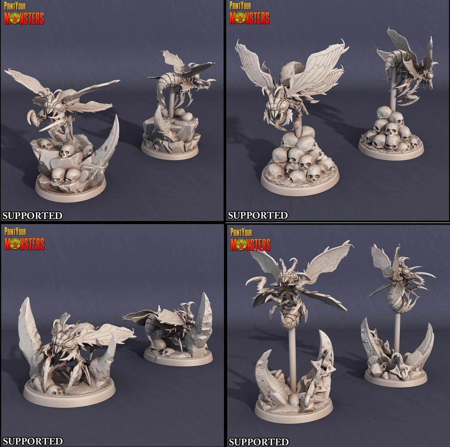 3D Printed Print Your Monsters The Infernal Hive Full Set 28mm - 32mm D&D Wargaming - 3D Printing Boss 