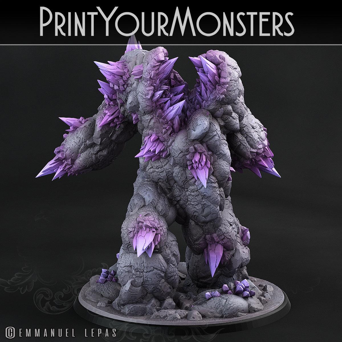 3D Printed Print Your Monsters Total Golems Set 28mm - 32mm D&D Wargaming - 3D Printing Boss 