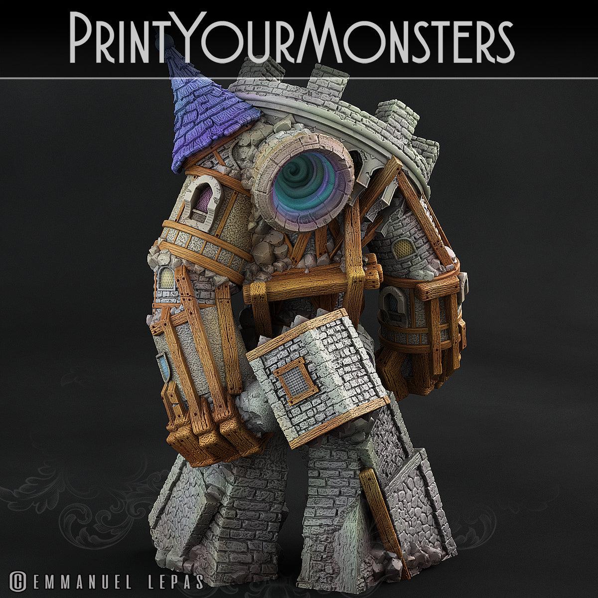 3D Printed Print Your Monsters Total Golems Set 28mm - 32mm D&D Wargaming - 3D Printing Boss 