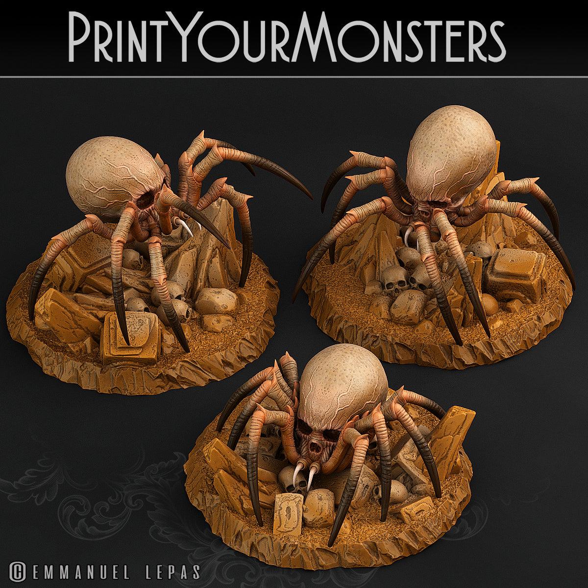 3D Printed Print Your Monsters Total Spiders Set 28mm - 32mm D&D Wargaming - 3D Printing Boss 