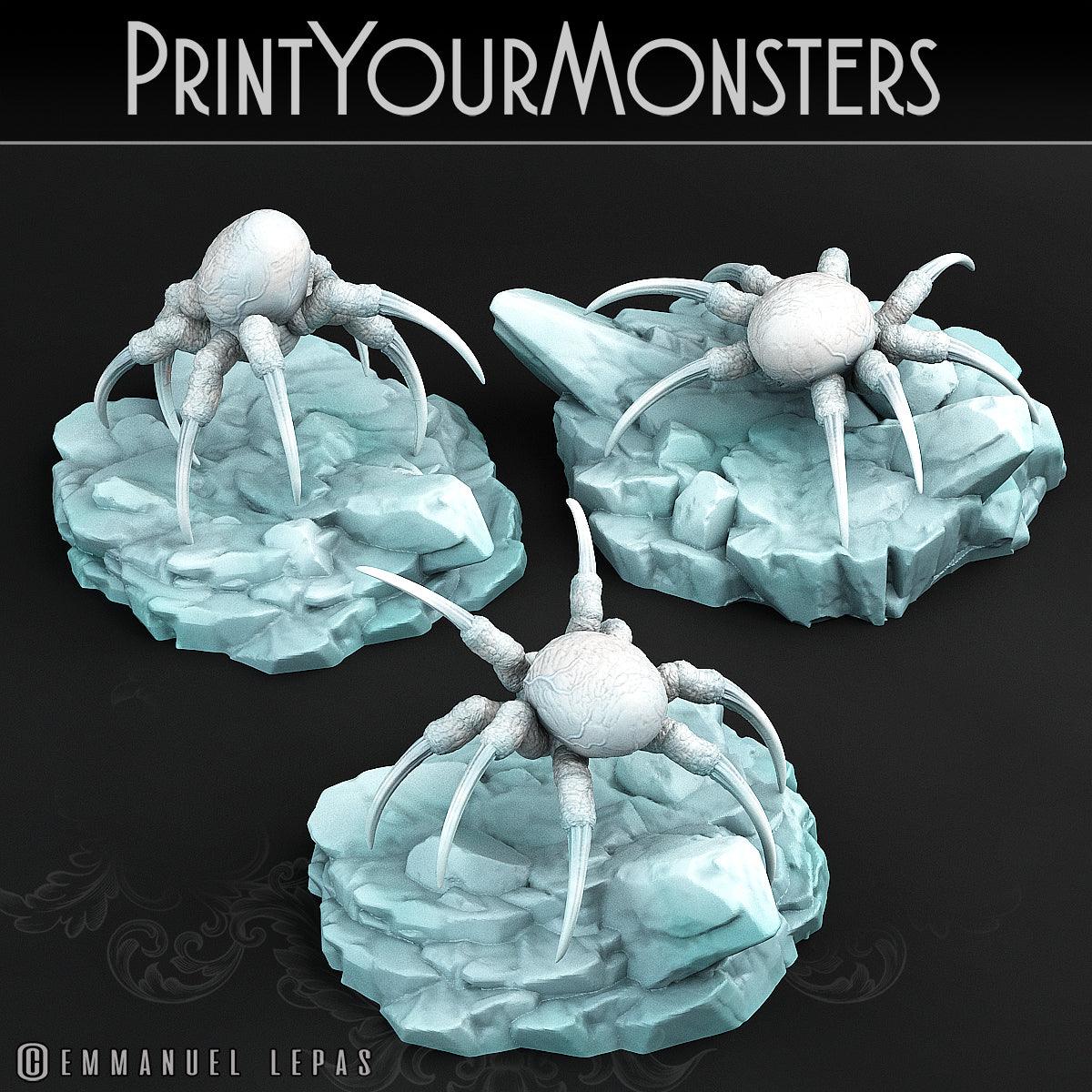 3D Printed Print Your Monsters Total Spiders Set 28mm - 32mm D&D Wargaming - 3D Printing Boss 