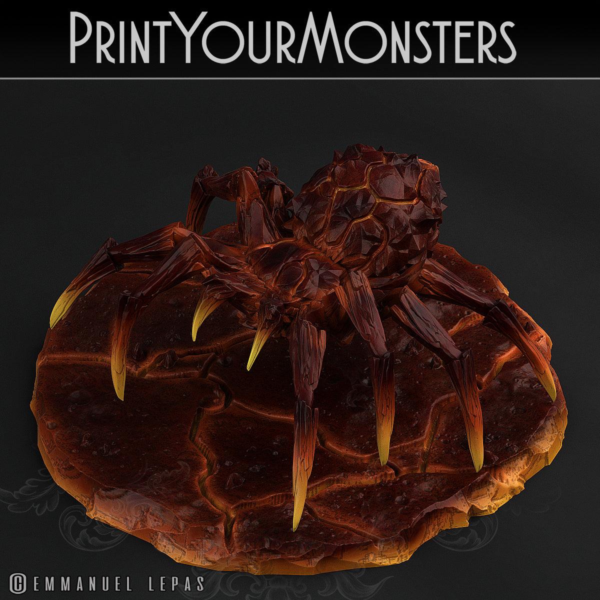 3D Printed Print Your Monsters Total Spiders Set 28mm - 32mm D&D Wargaming - 3D Printing Boss 