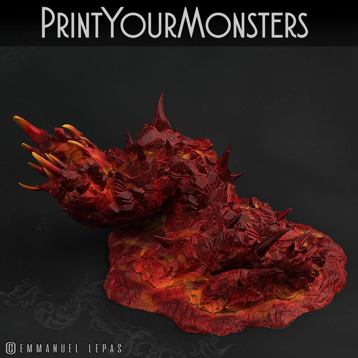 3D Printed Print Your Monsters Total Worms 2 Set 28mm - 32mm D&D Wargaming - 3D Printing Boss 