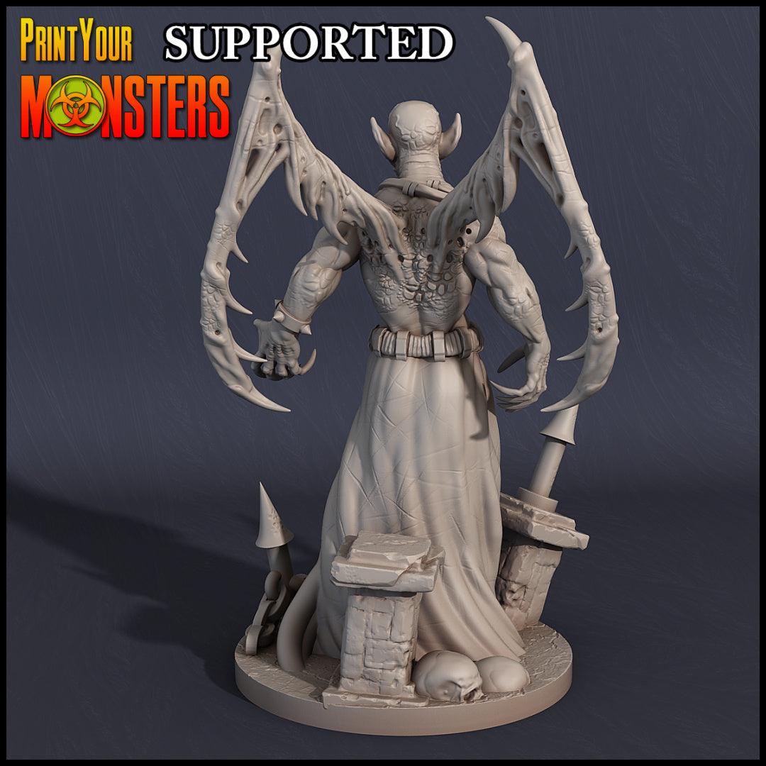 3D Printed Print Your Monsters Vampire Lord 28mm - 32mm D&D Wargaming - 3D Printing Boss 