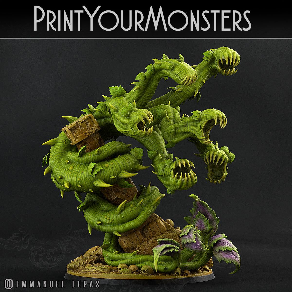 3D Printed Print Your Monsters Verdant Hydra Carniflora Jungle Predators 28mm - 32mm D&D Wargaming - 3D Printing Boss 