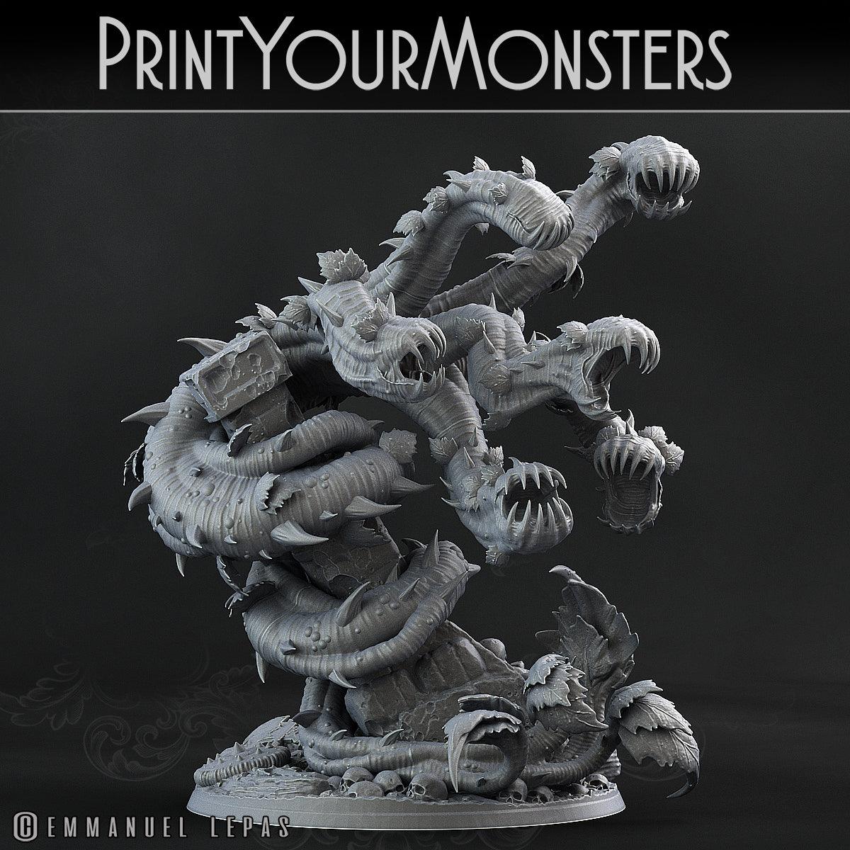 3D Printed Print Your Monsters Verdant Hydra Carniflora Jungle Predators 28mm - 32mm D&D Wargaming - 3D Printing Boss 