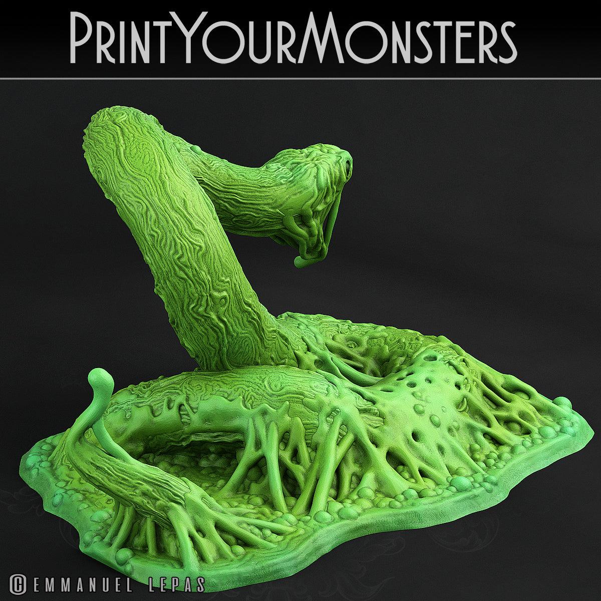 3D Printed Print Your Monsters Viper Ooze Total Serpents 28mm - 32mm D&D Wargaming - 3D Printing Boss 
