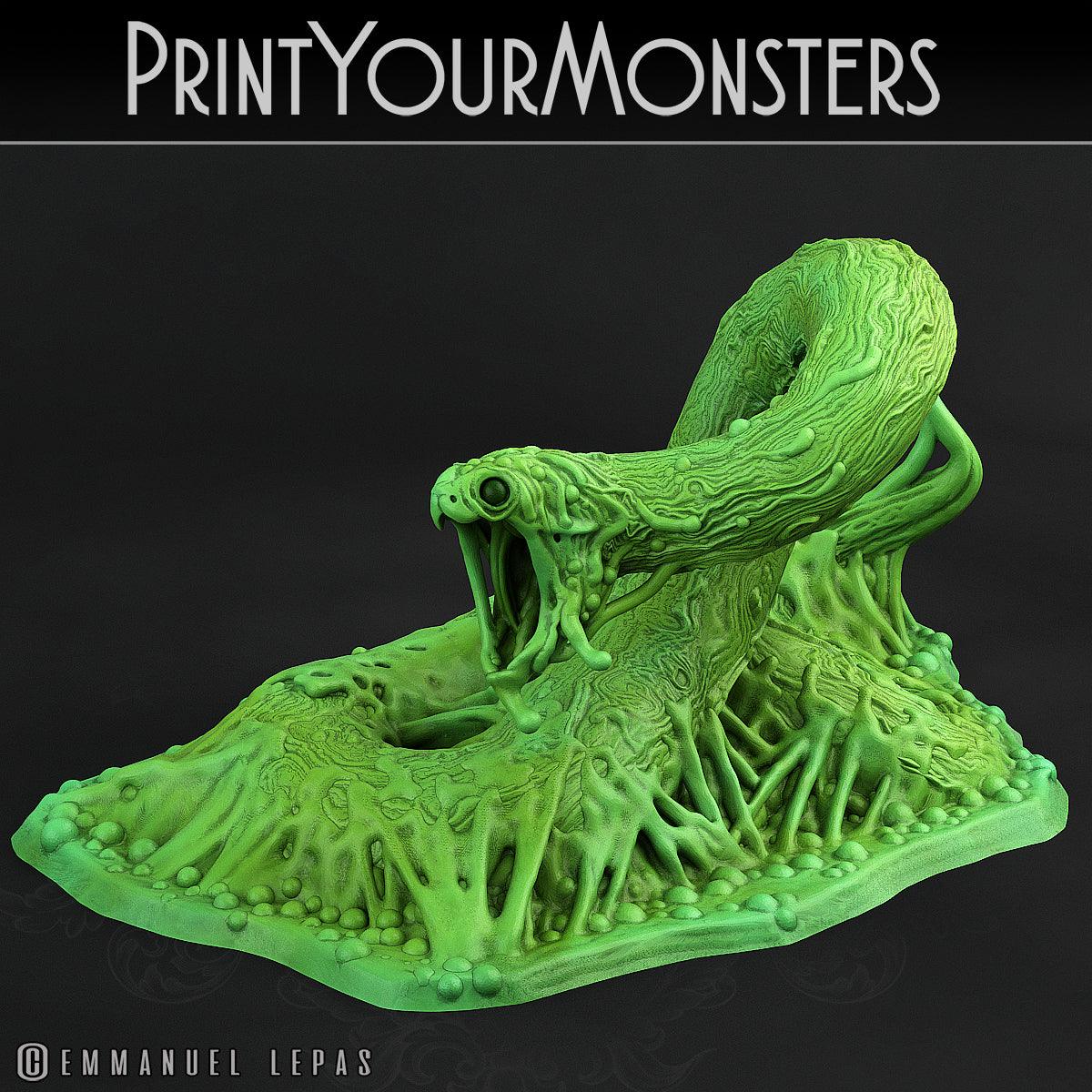 3D Printed Print Your Monsters Viper Ooze Total Serpents 28mm - 32mm D&D Wargaming - 3D Printing Boss 