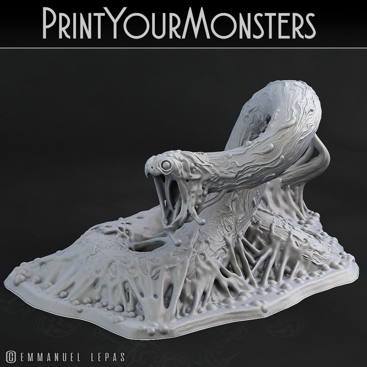 3D Printed Print Your Monsters Viper Ooze Total Serpents 28mm - 32mm D&D Wargaming - 3D Printing Boss 