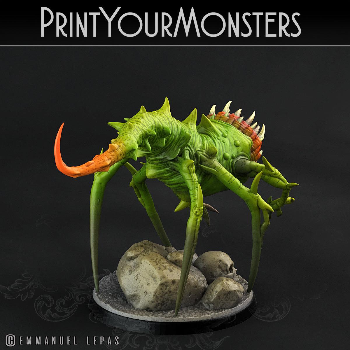 3D Printed Print Your Monsters Void Tyrant Worms Subterranean Terrors 28mm - 32mm D&D Wargaming - 3D Printing Boss 