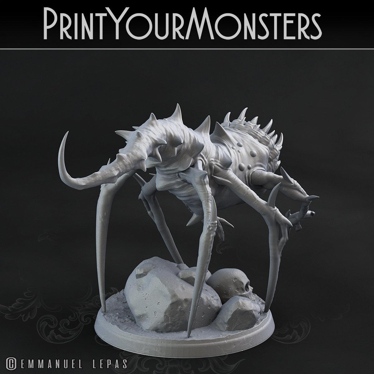 3D Printed Print Your Monsters Void Tyrant Worms Subterranean Terrors 28mm - 32mm D&D Wargaming - 3D Printing Boss 
