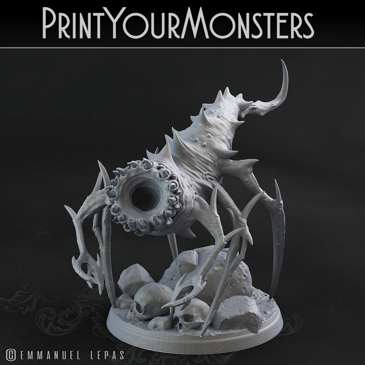 3D Printed Print Your Monsters Void Tyrant Worms Subterranean Terrors 28mm - 32mm D&D Wargaming - 3D Printing Boss 