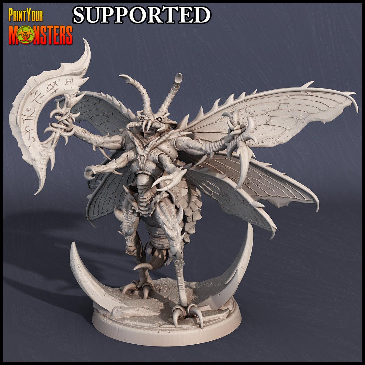 3D Printed Print Your Monsters Wasp Warrior Set The Infernal Hive 28mm - 32mm D&D Wargaming - 3D Printing Boss 